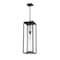 Z-Lite Dunbroch 1 Light Outdoor Chain Mount Ceiling Fixture, Black & Clear 584CHB-BK - alternate 3